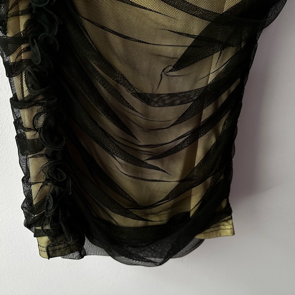 Boston Proper Black Tulle Top Size M - Picture 4 of 11